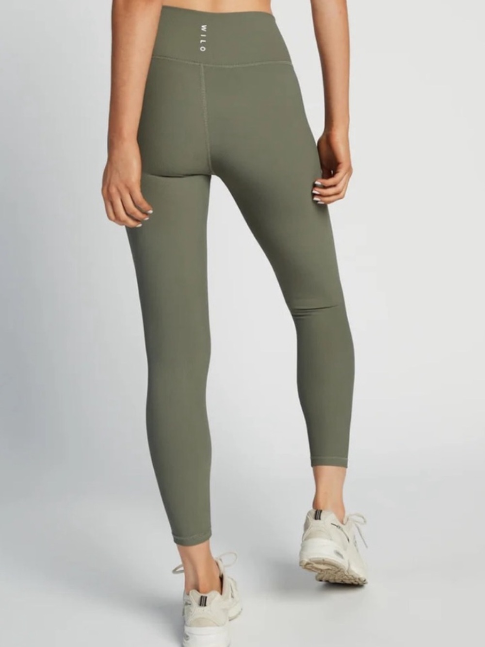 Wilo Athletic Sporty Moisture Wicking Ribbed Sage Green Leggings Size S